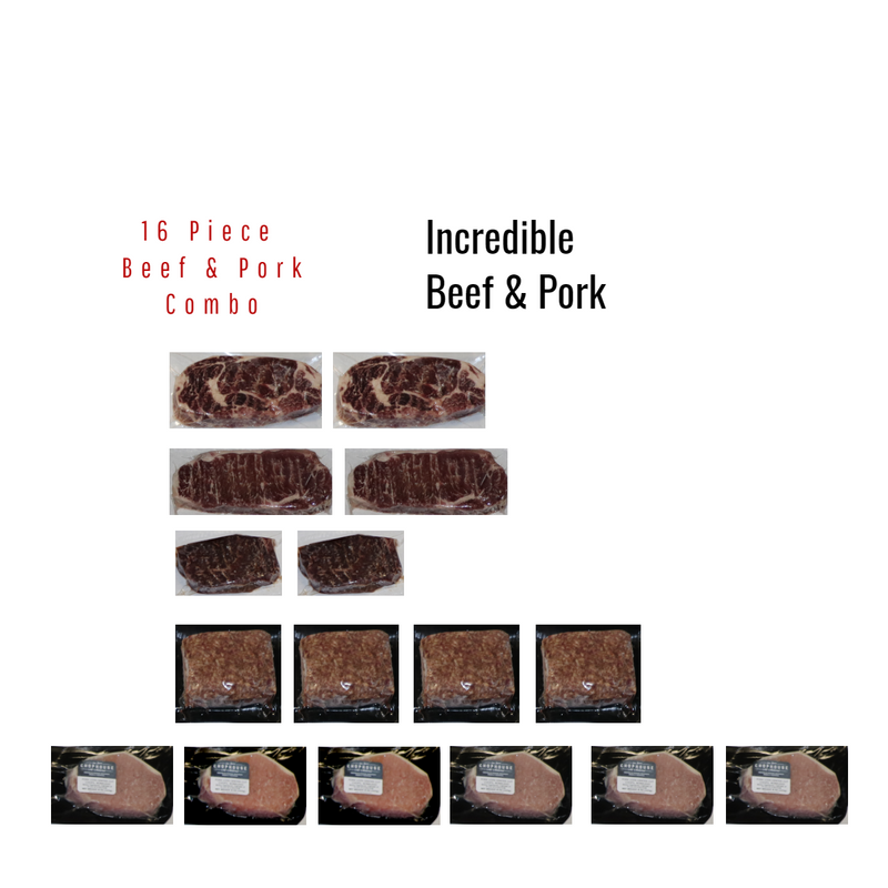 Premium Beef & Pork Combo Box (16 Piece)